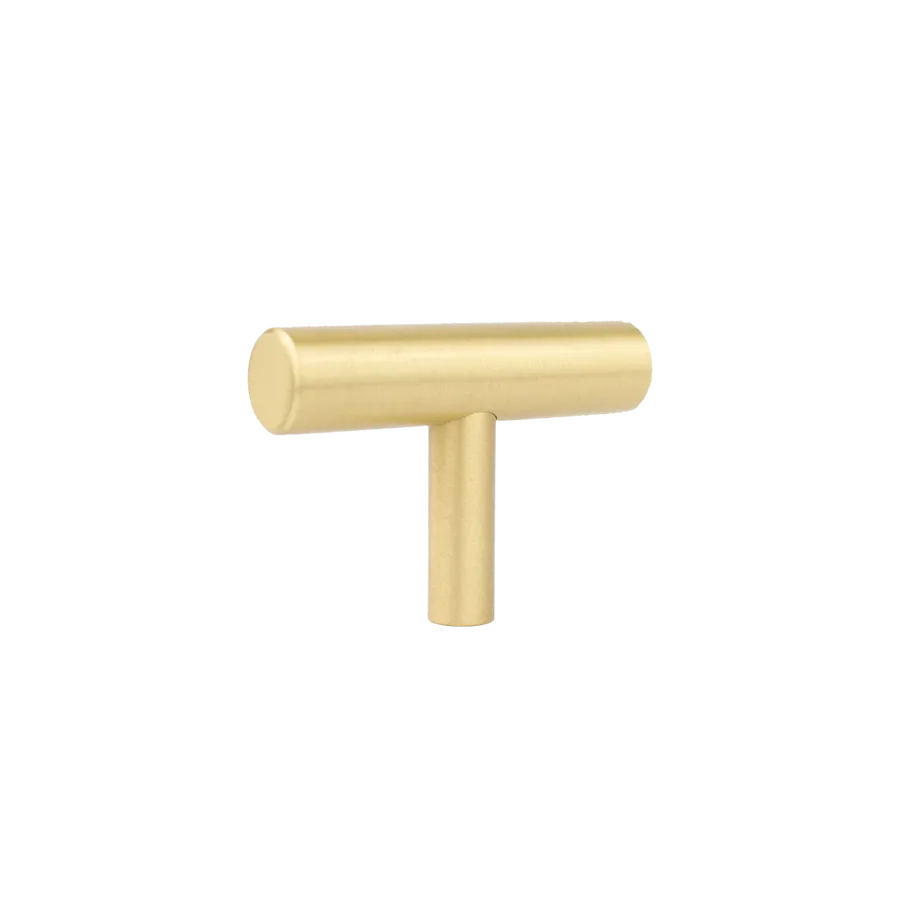 Tezra Cabinetry T Pull - Brushed Brass