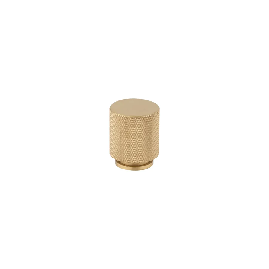 Tezra Textured Cabinetry Knob Round - Brushed Brass