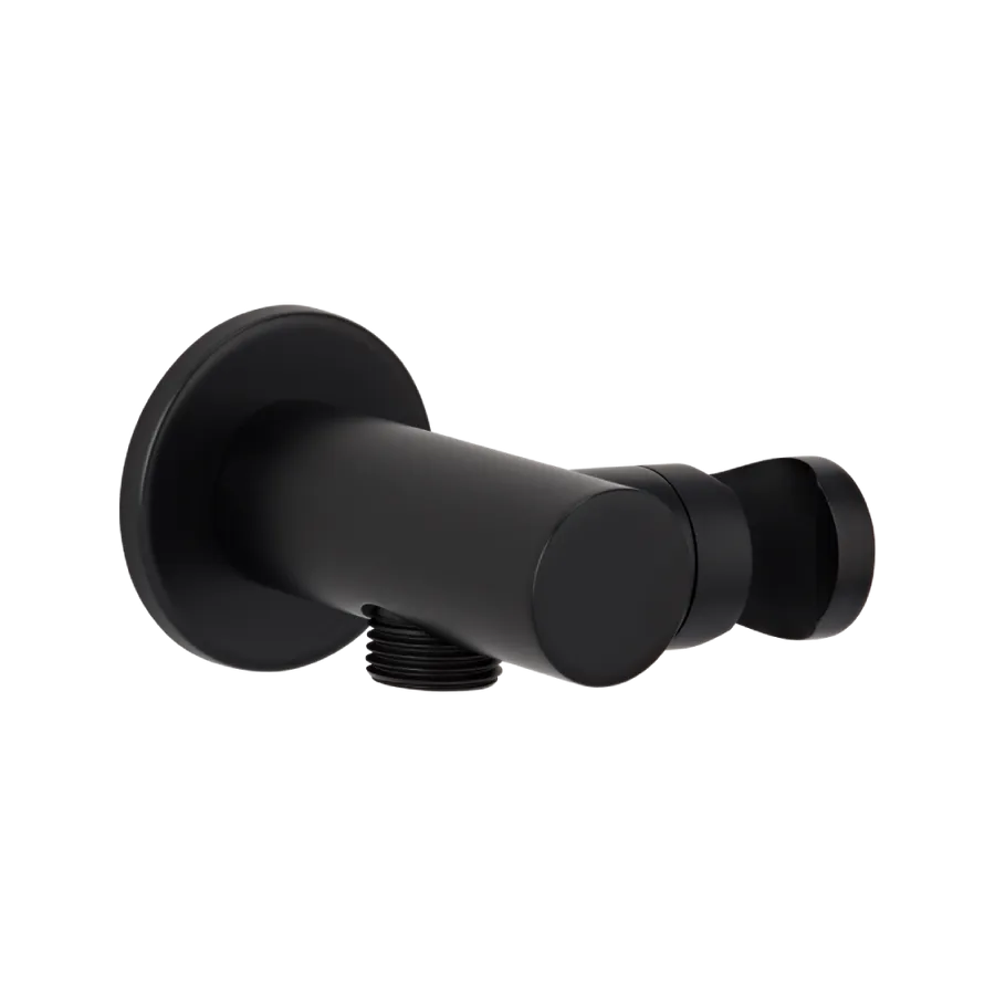 Adjustable Hand Shower Holder and BP - Matte Black