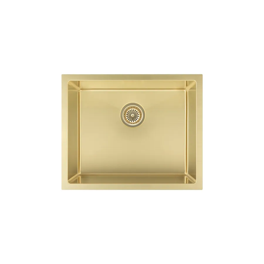Seba Single Sink 550mm (Deep) - Brushed Brass