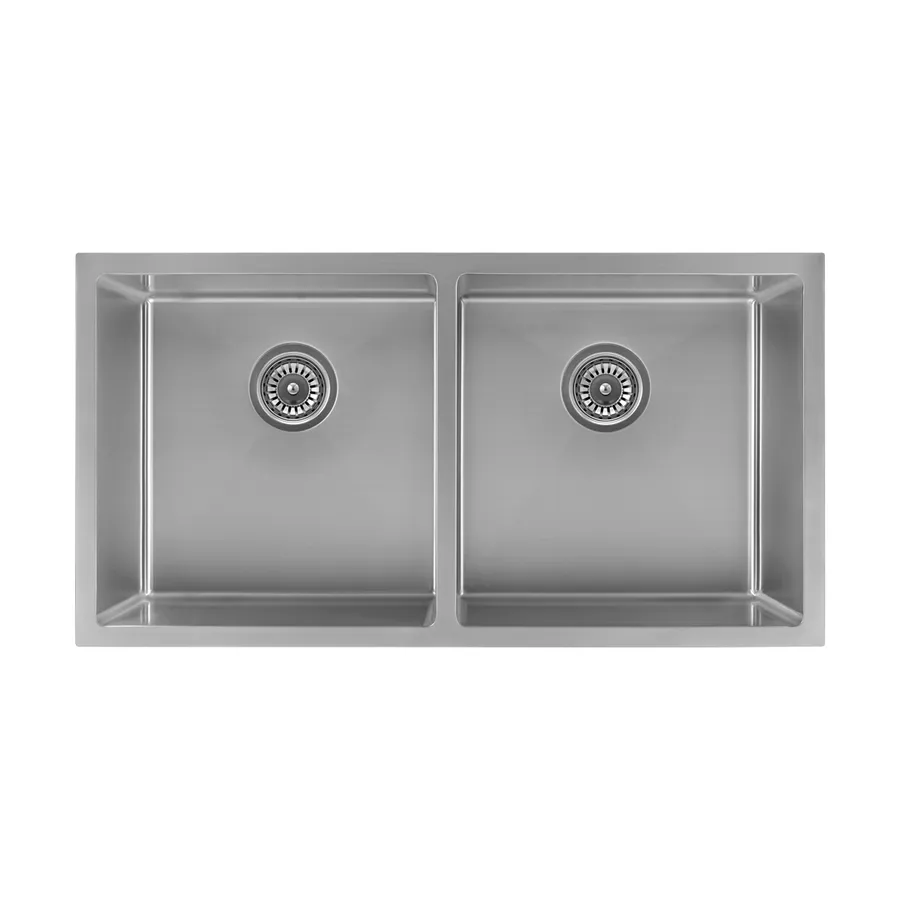 Zalo Double Kitchen Sink 855mm - Stainless Steel