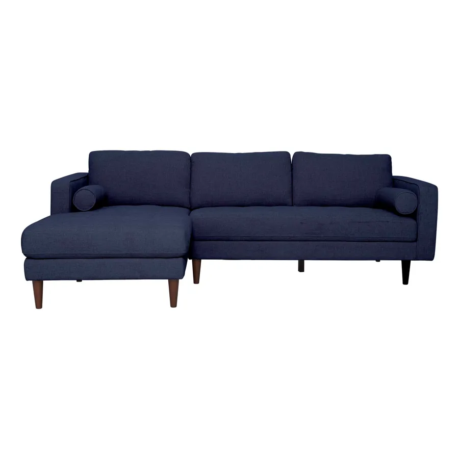 Kobe 3 Seater Sofa + Chaise LHF in Chacha Blue