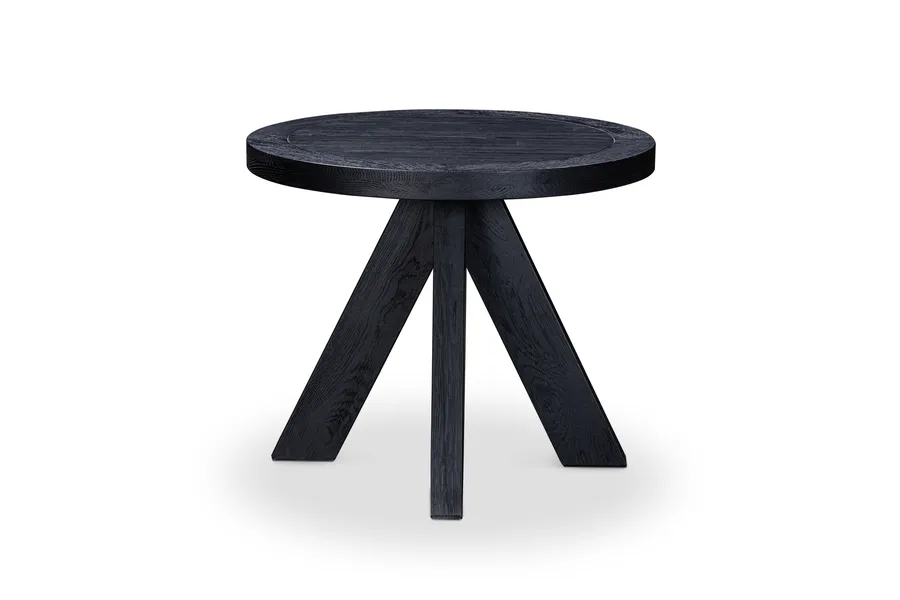 Galaxy Modern Side Table, Black Solid Oak, by Lounge Lovers