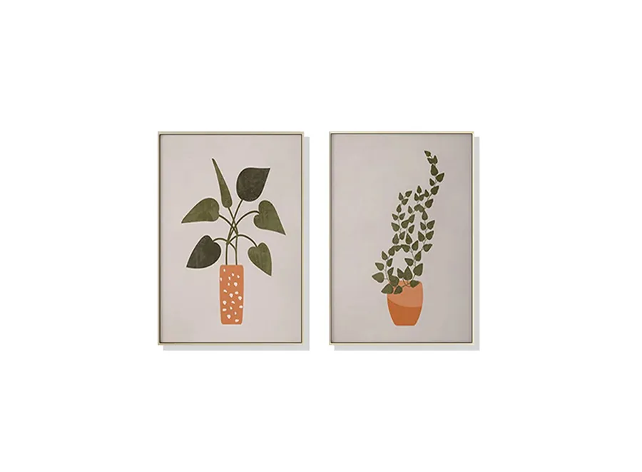 Set of 2 Botanical Wall Art Canvas 3 sizes available 70cm x 50cm