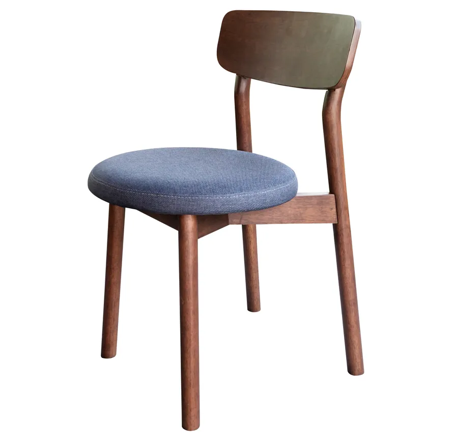 Wooden Chair with Fabric Cushion
