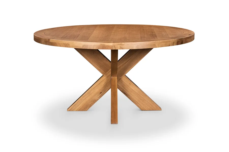 Galaxy Round Modern Dining Table, Solid Oak, by Lounge Lovers