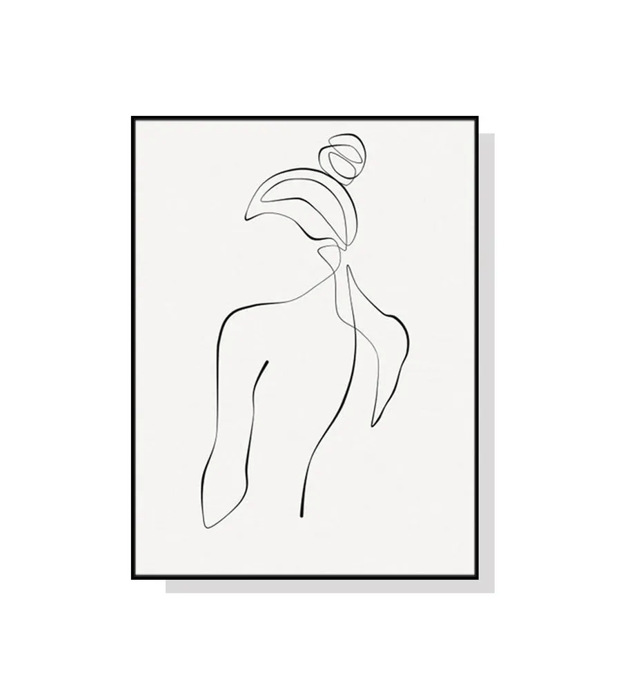 One Line Woman Back Wall Art Canvas 4 sizes available 70cm x 50cm