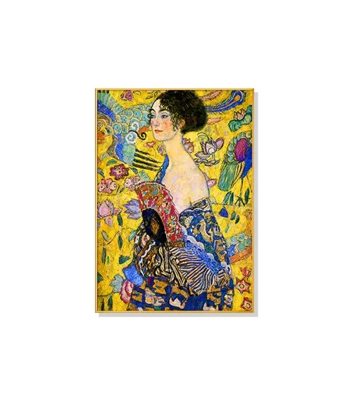 Lady With A Fan By Klimt Wall Art Canvas 4sizes available 70cm x 50cm