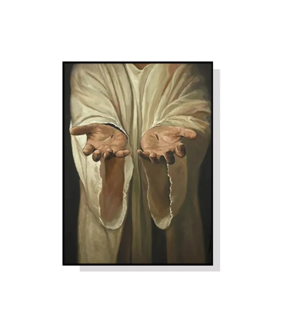 Hands of Jesus Wall Art Canvas 3 sizes available 70cm x 50cm