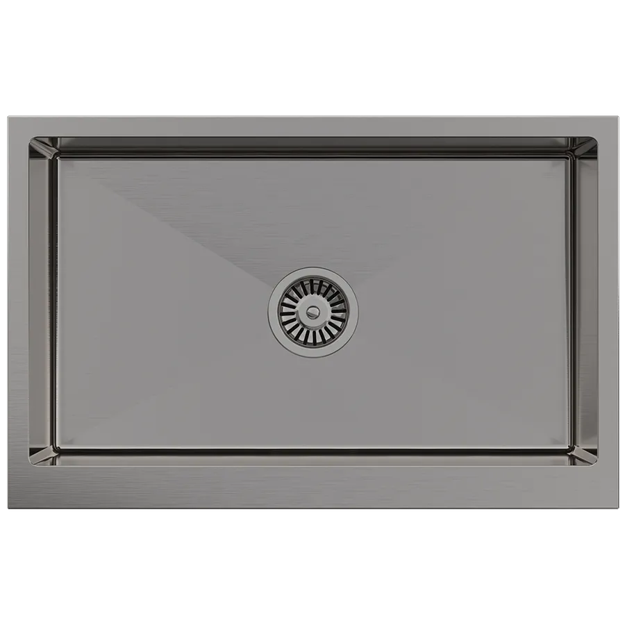 Buildmat Brushed Gunmetal Boden Belfast Farmhouse Sink