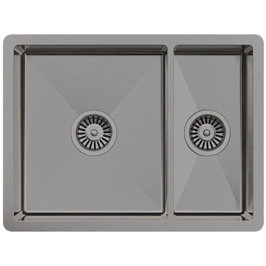 Buildmat Brushed Gunmetal Clara 595x450 Single & Mini Bowl Sink
