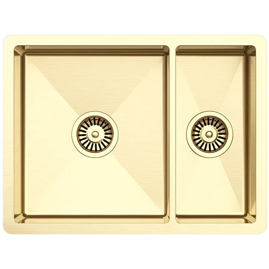Buildmat Brushed Brass Gold Clara 595x450 Single & Mini Bowl Sink