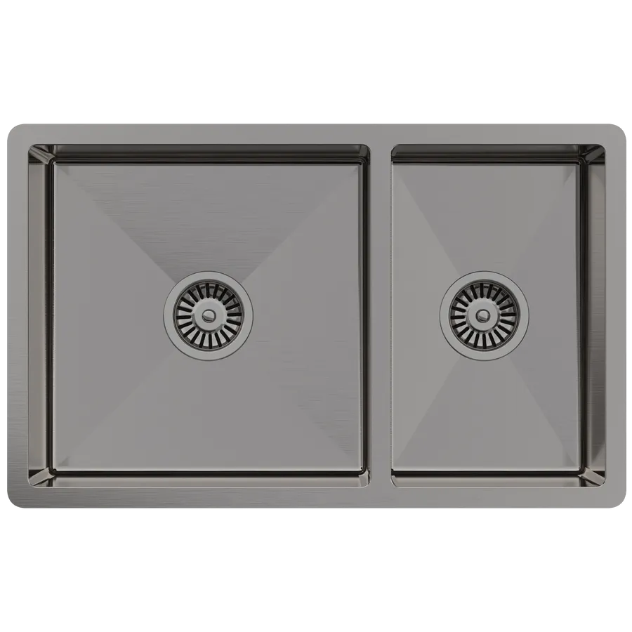Buildmat Brushed Gunmetal Clifford 725x450 Single & 1/4 Bowl Sink
