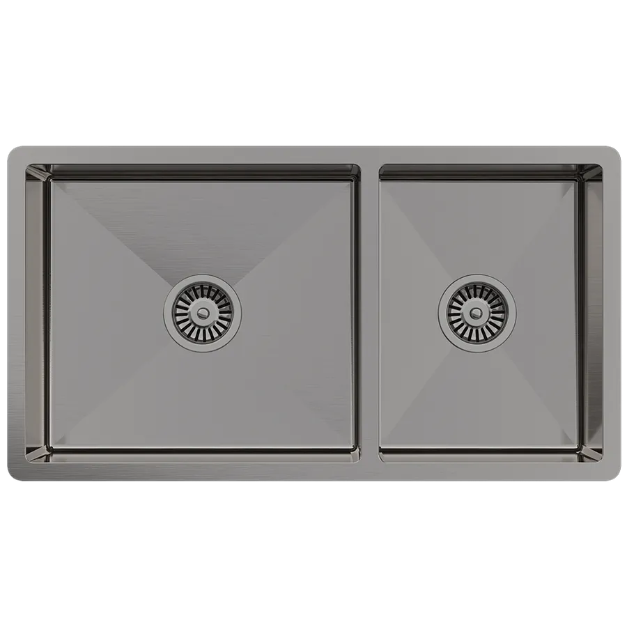 Buildmat Brushed Gunmetal Lincoln 825x450 Single +3/4 Bowl Sink