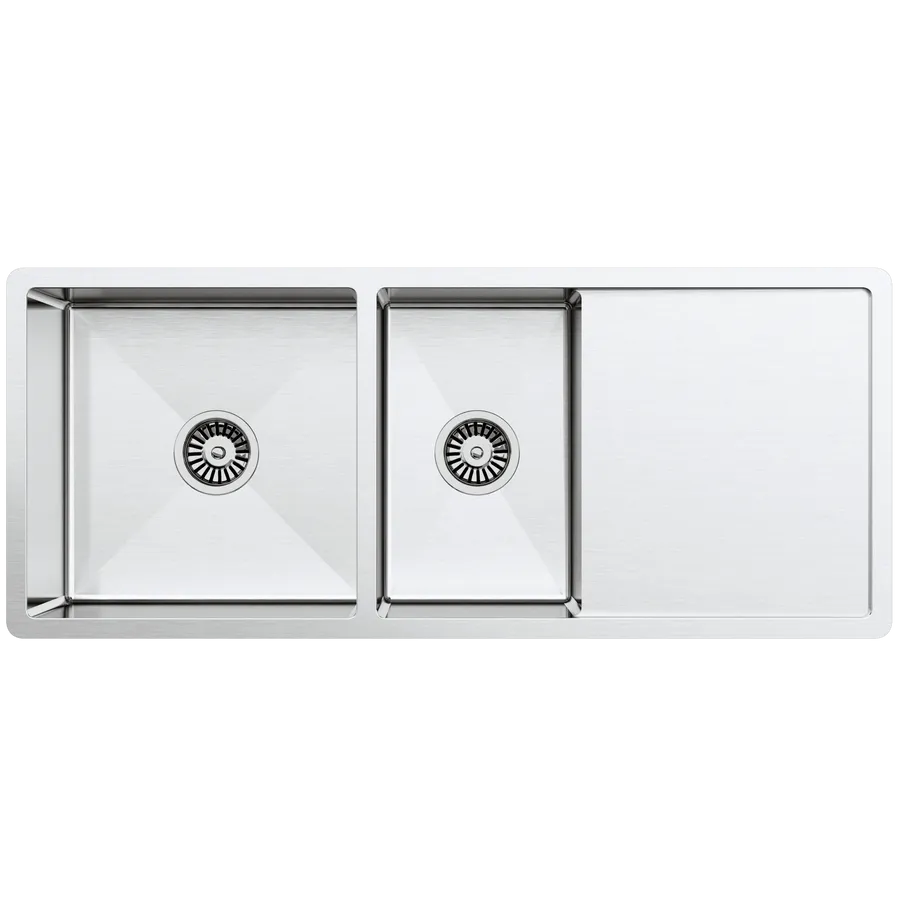 Buildmat Logan 1075x450 Single & Qtr Bowl with Drain Board Sink