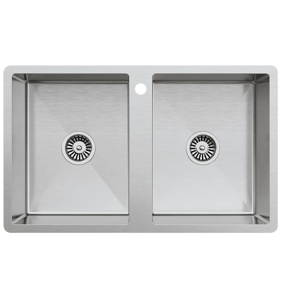 Buildmat Jack 820x500 Double Bowl Tap Landing Sink