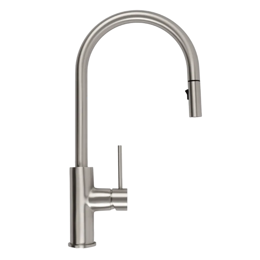 Buildmat Mira Brushed Nickel Pull Out Mixer
