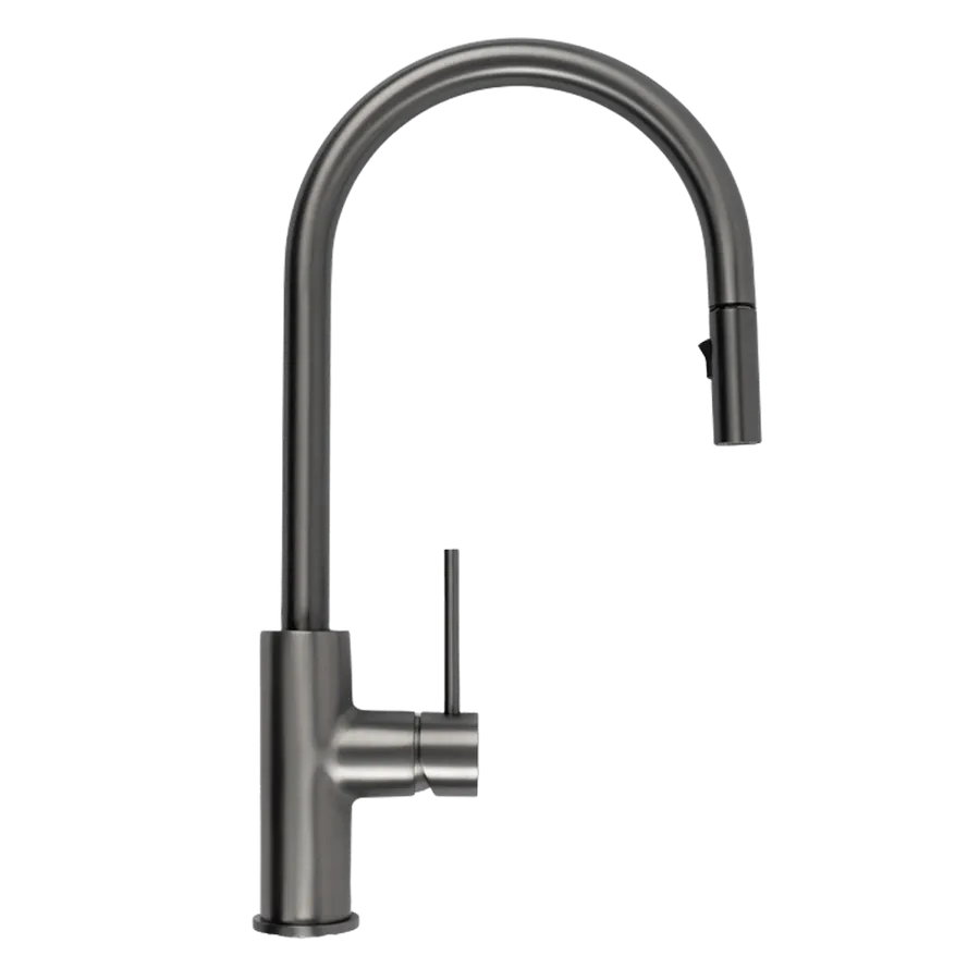 Buildmat Mira Brushed Gunmetal Pull Out Mixer