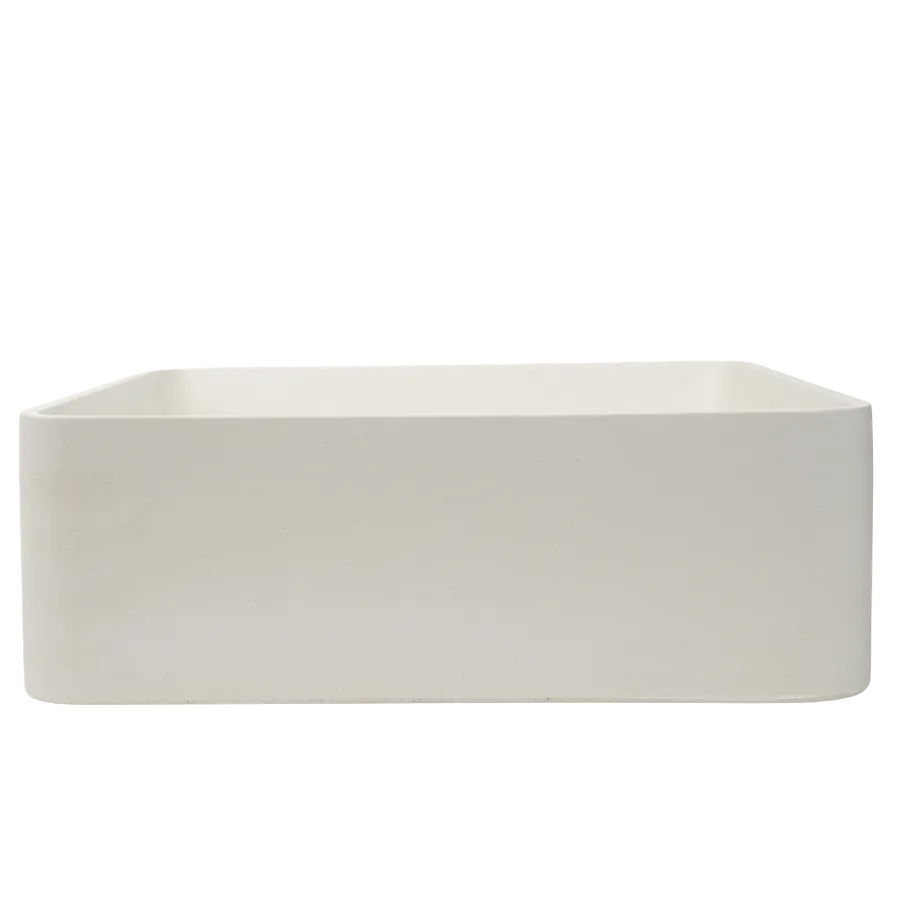 Buildmat Lana Sea Salt White Square Concrete Basin