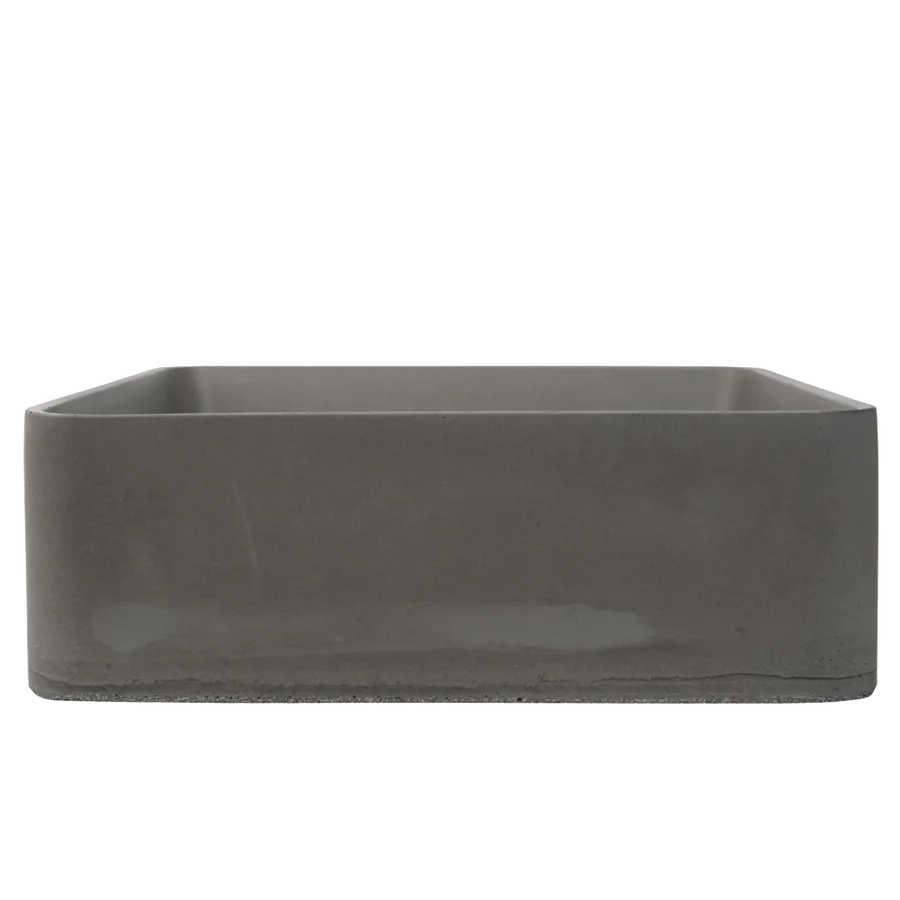Buildmat Lana Meteor Grey Square Concrete Basin