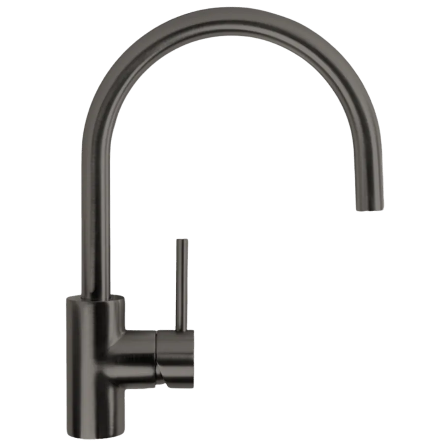 Buildmat Ashanti Brushed Gunmetal Gooseneck Mixer