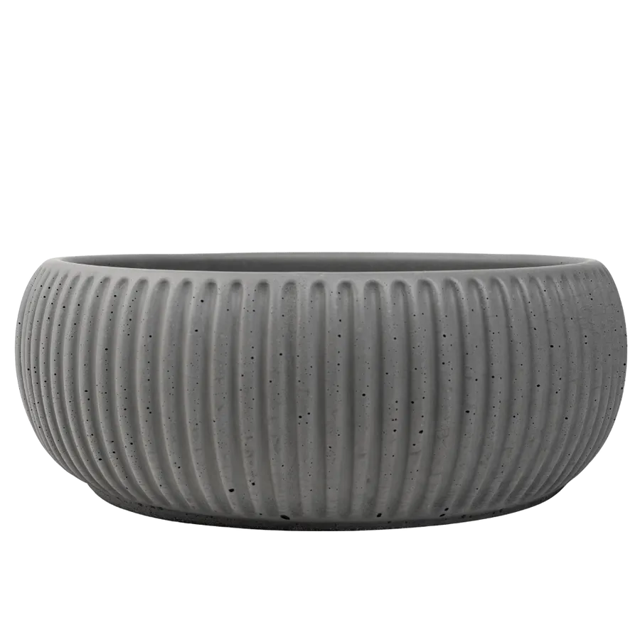 Buildmat Felda Meteor Grey Fluted Concrete Basin