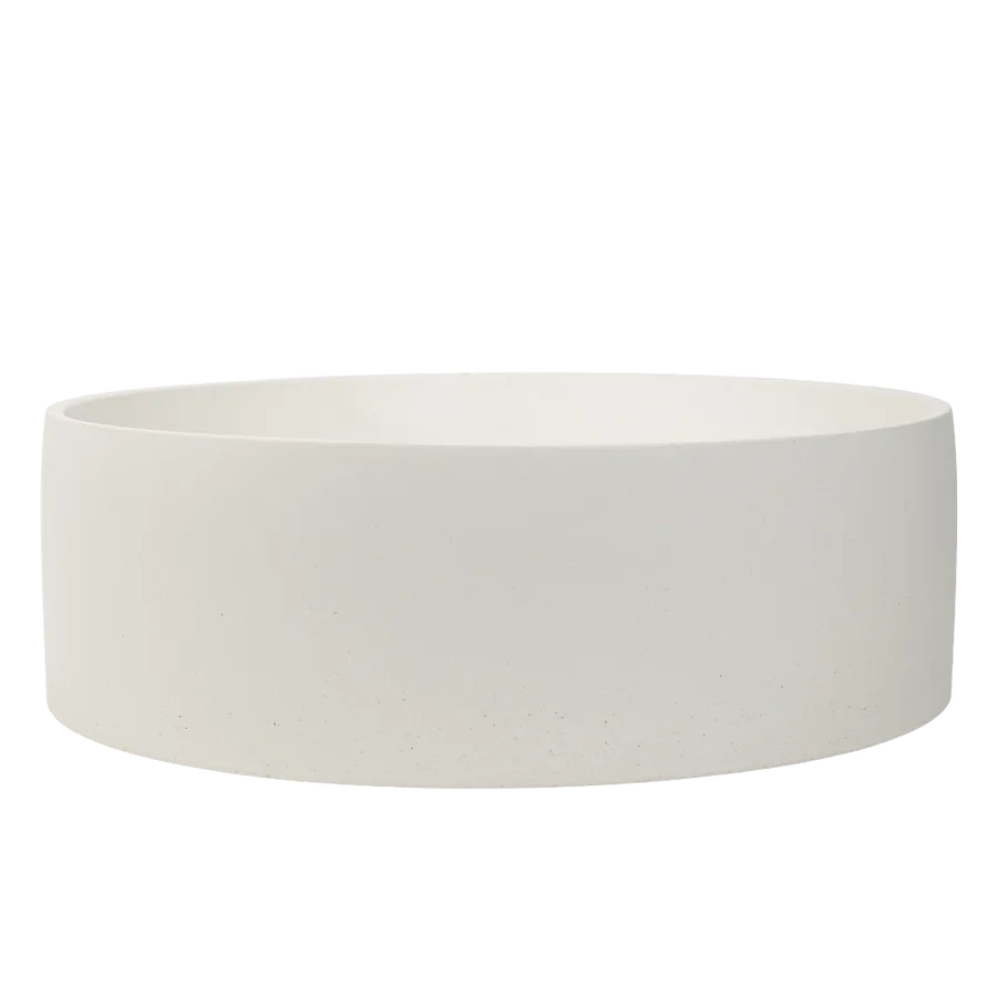 Buildmat Cameron Sea Salt White Circle Concrete Basin
