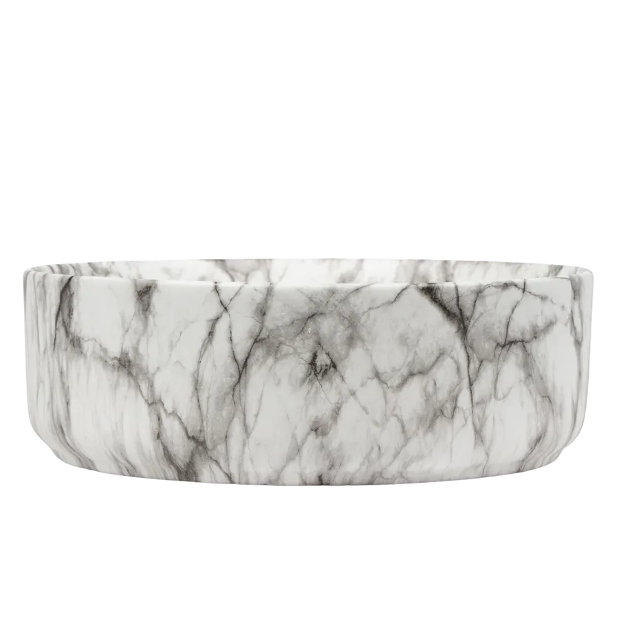 Buildmat Arabescato Vagli Circle Ceramic Basin