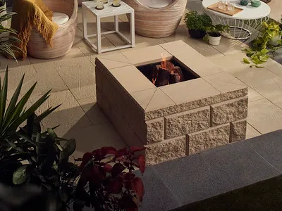 Heron Small Fire Pit - Limestone