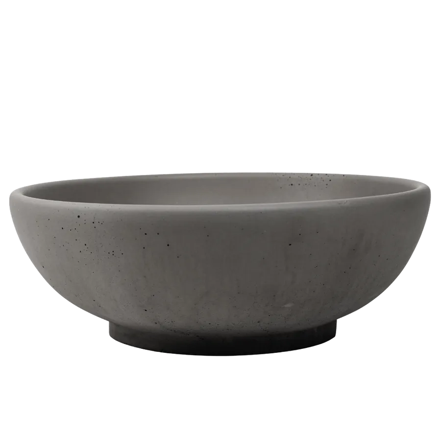 Buildmat Alden Meteor Grey Circle Concrete Basin
