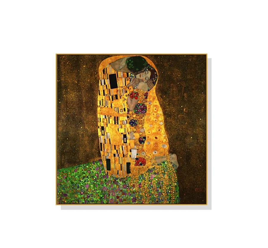Kissing Wall Art Canvas by Gustav Klimt 3 sizes available 50cm x 50cm