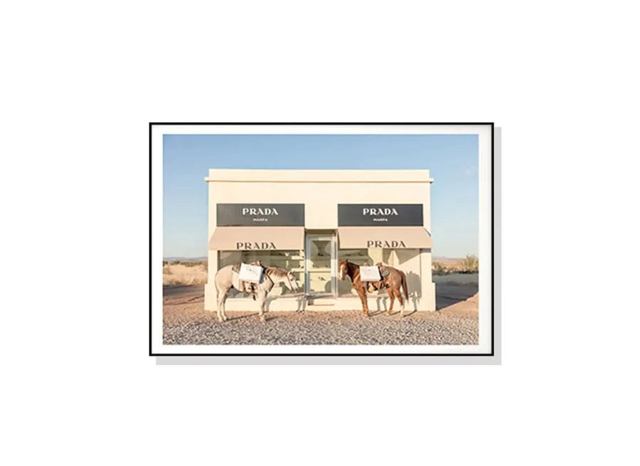 Two Horses Prada Wall Art Canvas 3 sizes available 50cm x 70cm