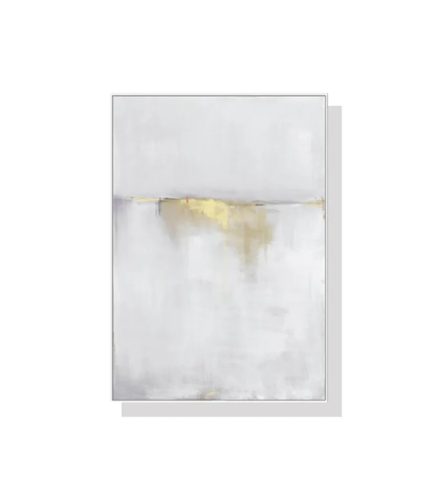 White and Gold Abstract Wall Art Canvas 3 sizes available 50cm x 70cm