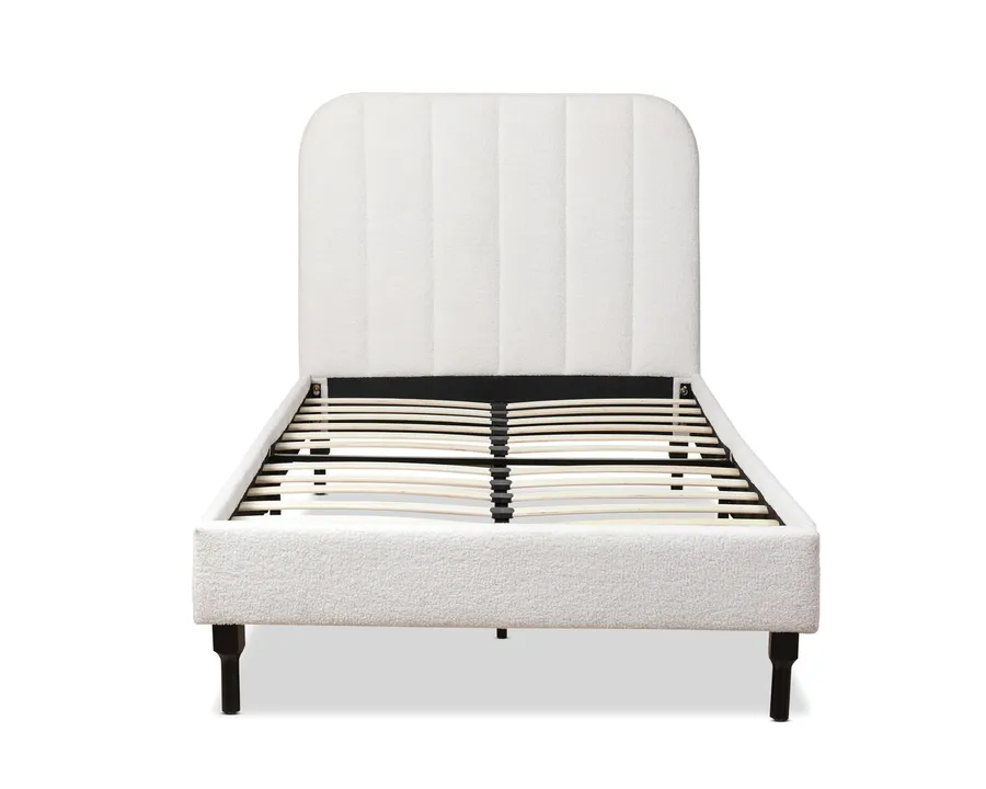 Belinda Boucle Teddy King Single Bed - Ivory