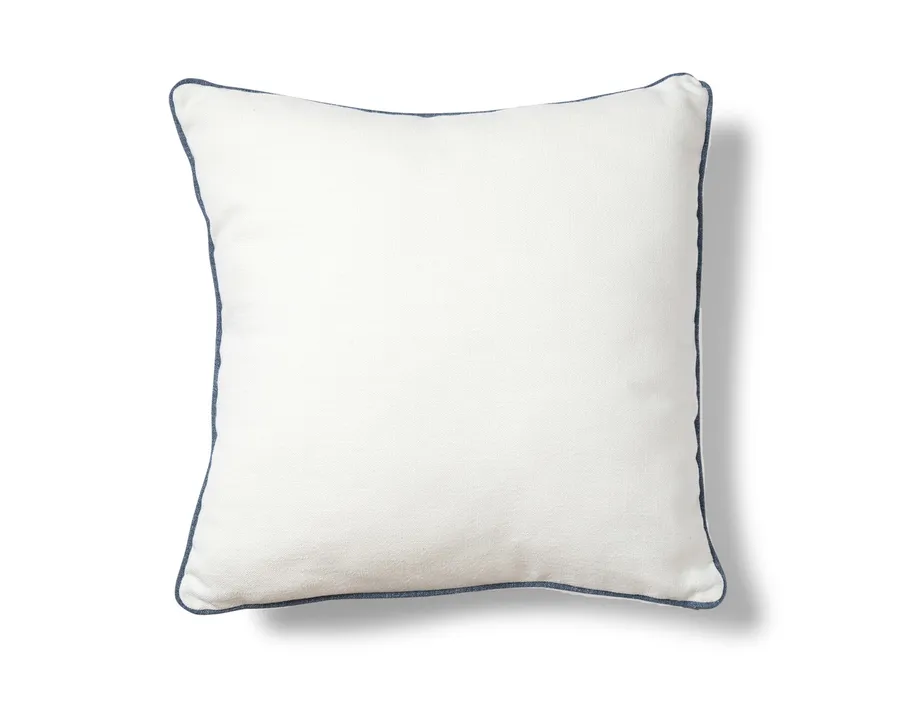 Mocka Piped Cushion - White/Navy