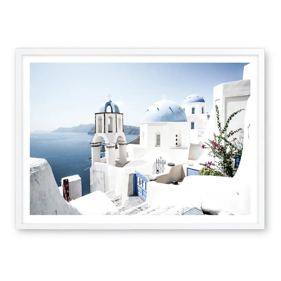 Santorini Vista Photo Art Print
