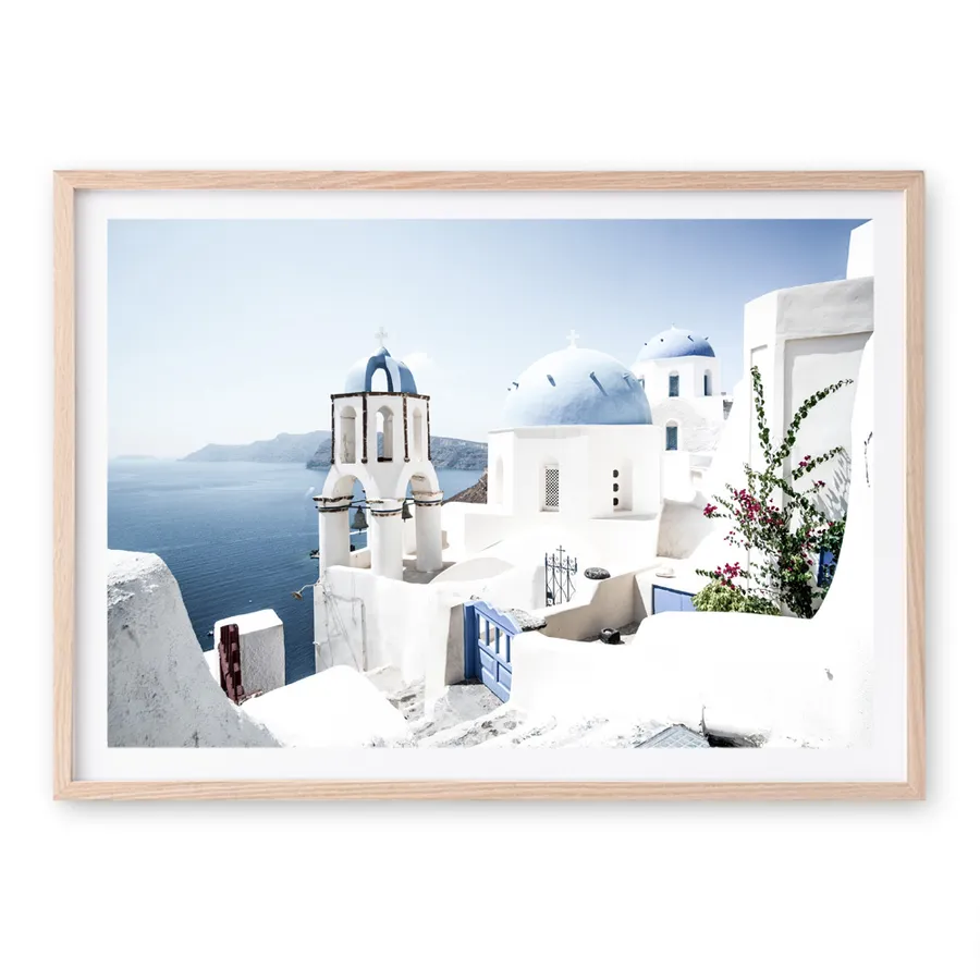 Santorini Vista Photo Art Print