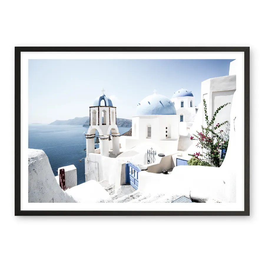Santorini Vista Photo Art Print
