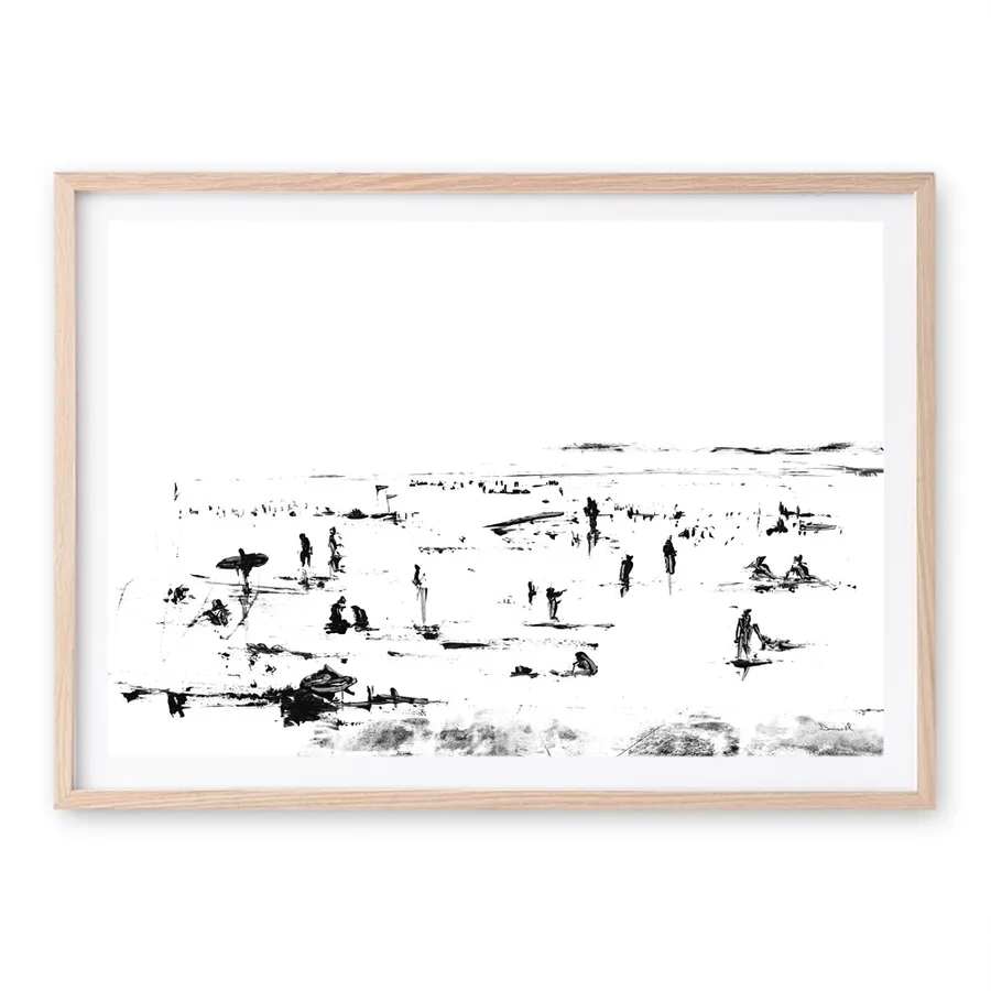 Beach People Art Print