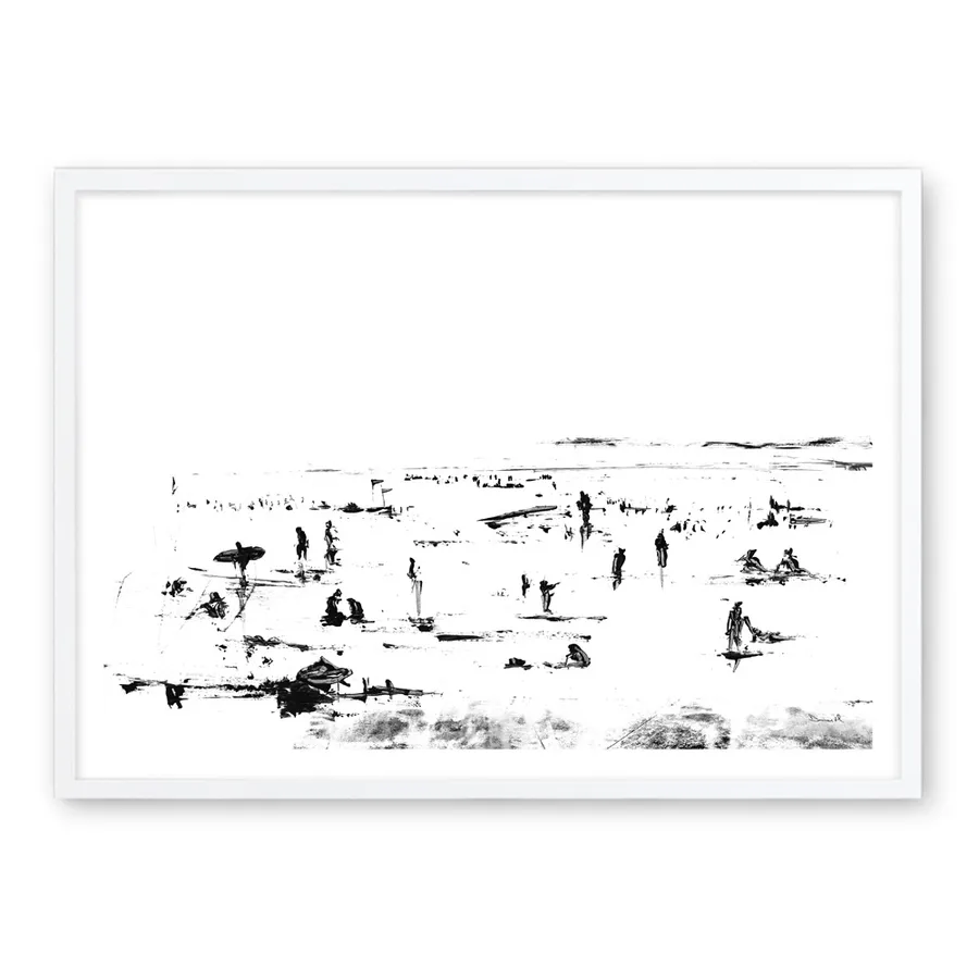 Beach People Art Print