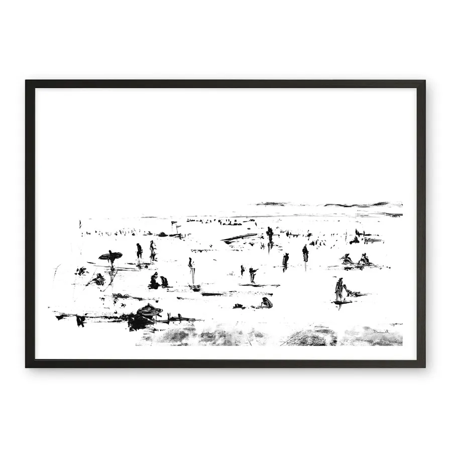 Beach People Art Print