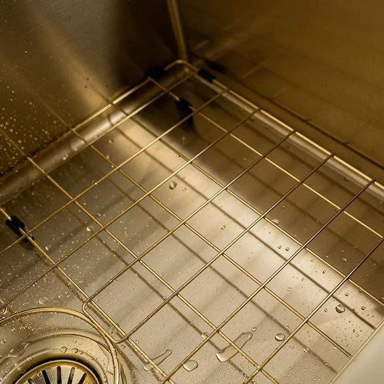 Buildmat Brushed Brass Gold Clara 595x450 Single & Mini Bowl Sink