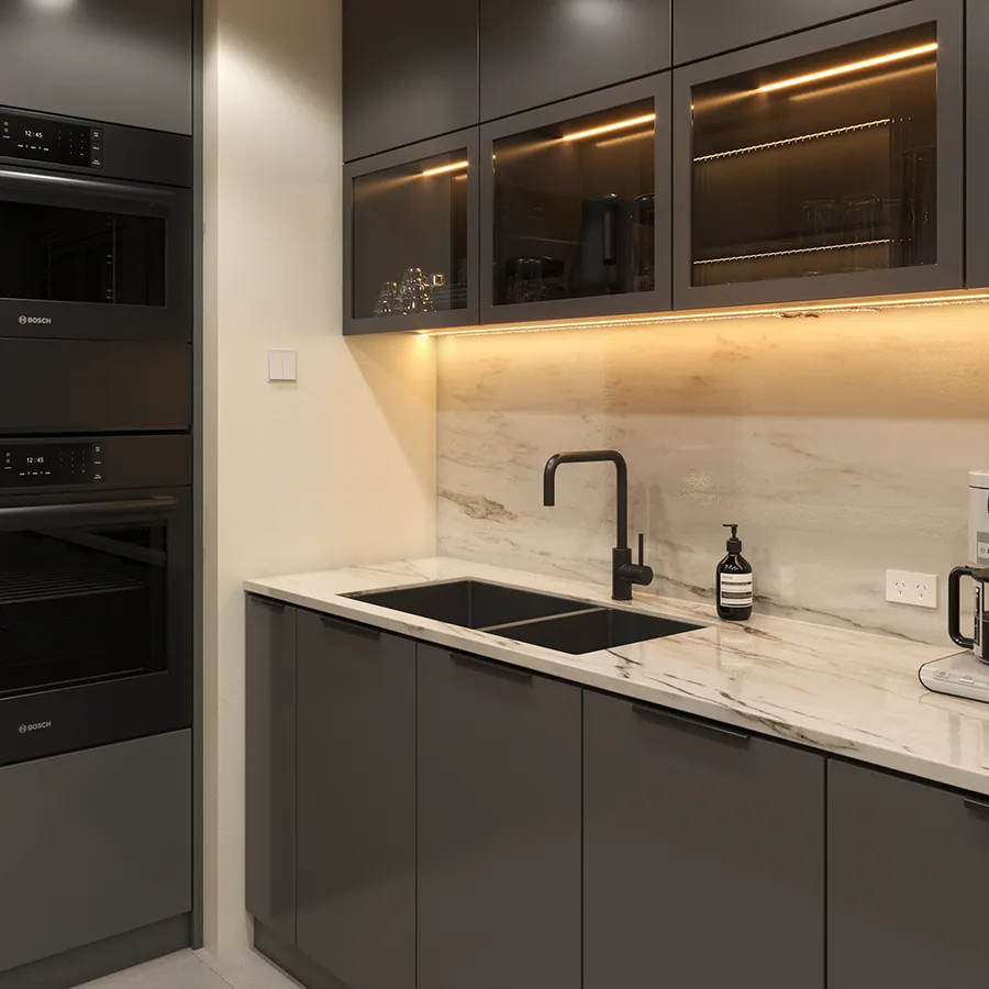 Buildmat Brushed Gunmetal Lincoln 825x450 Single +3/4 Bowl Sink