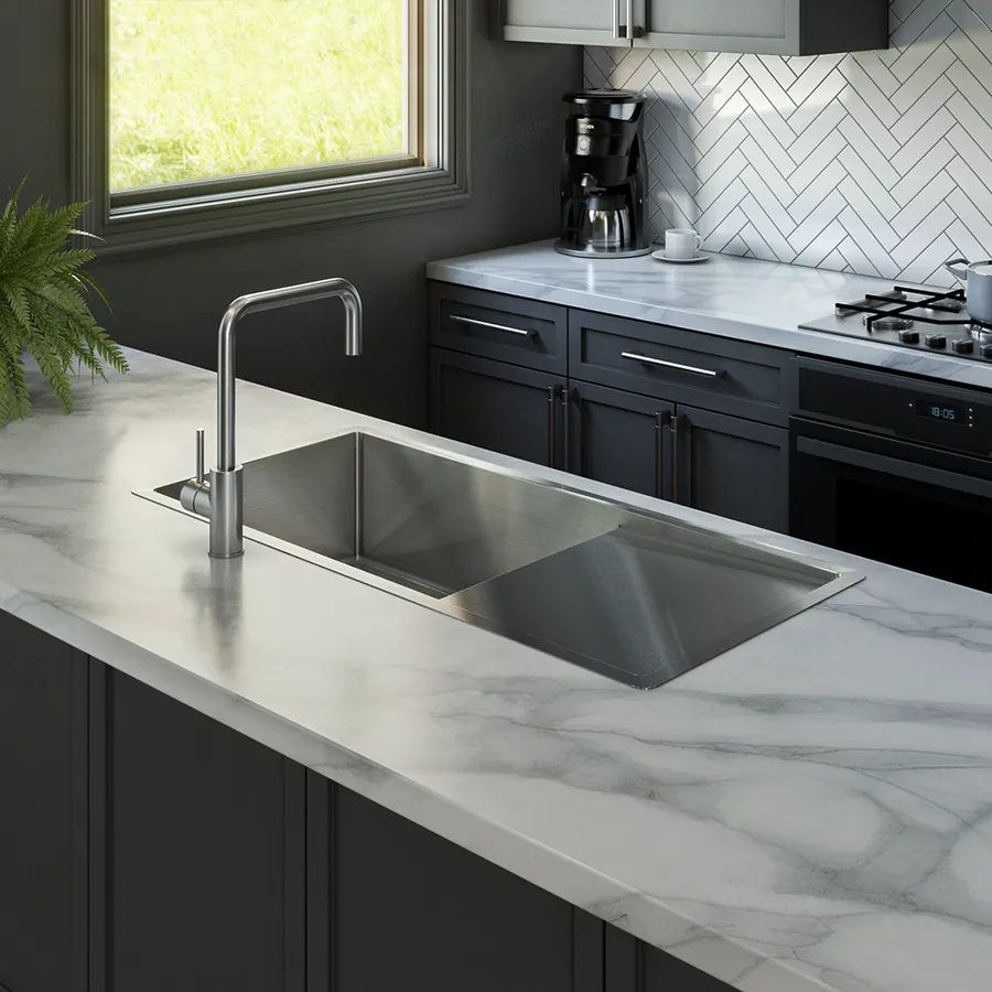 Buildmat Cody 950x450 Single Bowl w Drain Board Sink