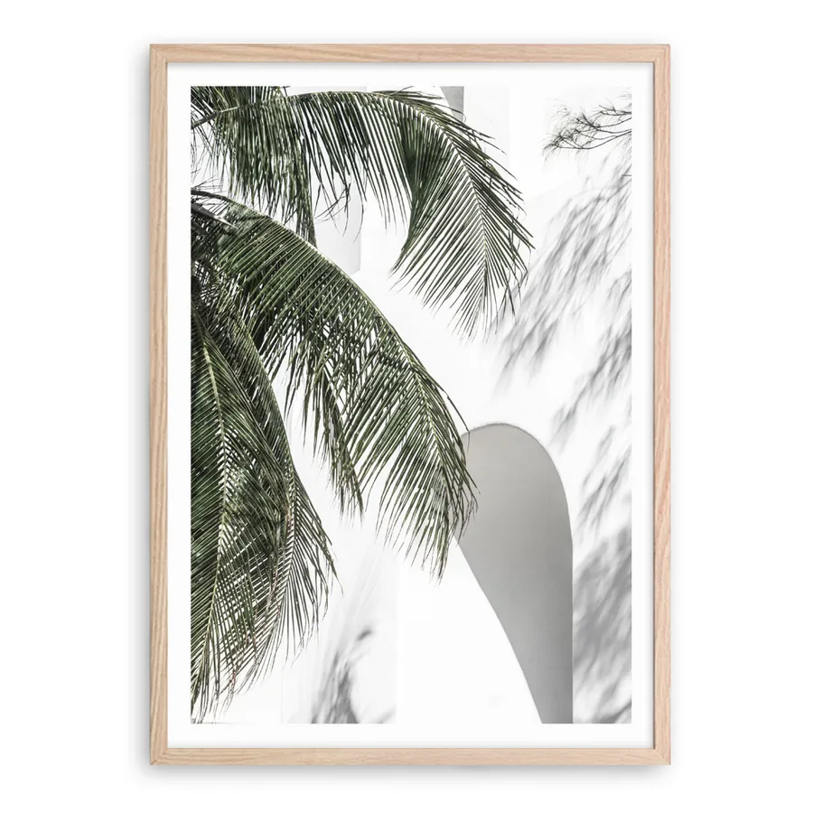 Tropical Palm Villa Photo Art Print