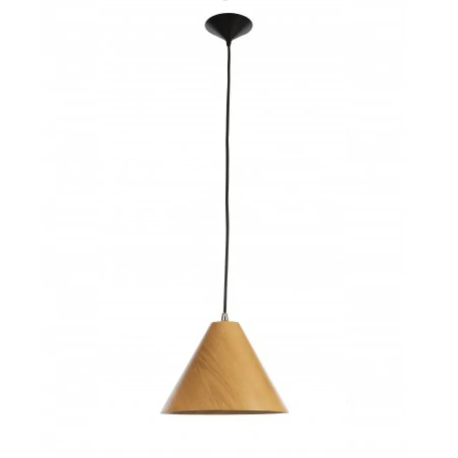 Wood Nora Living Kone Pendant Light (E27) Small