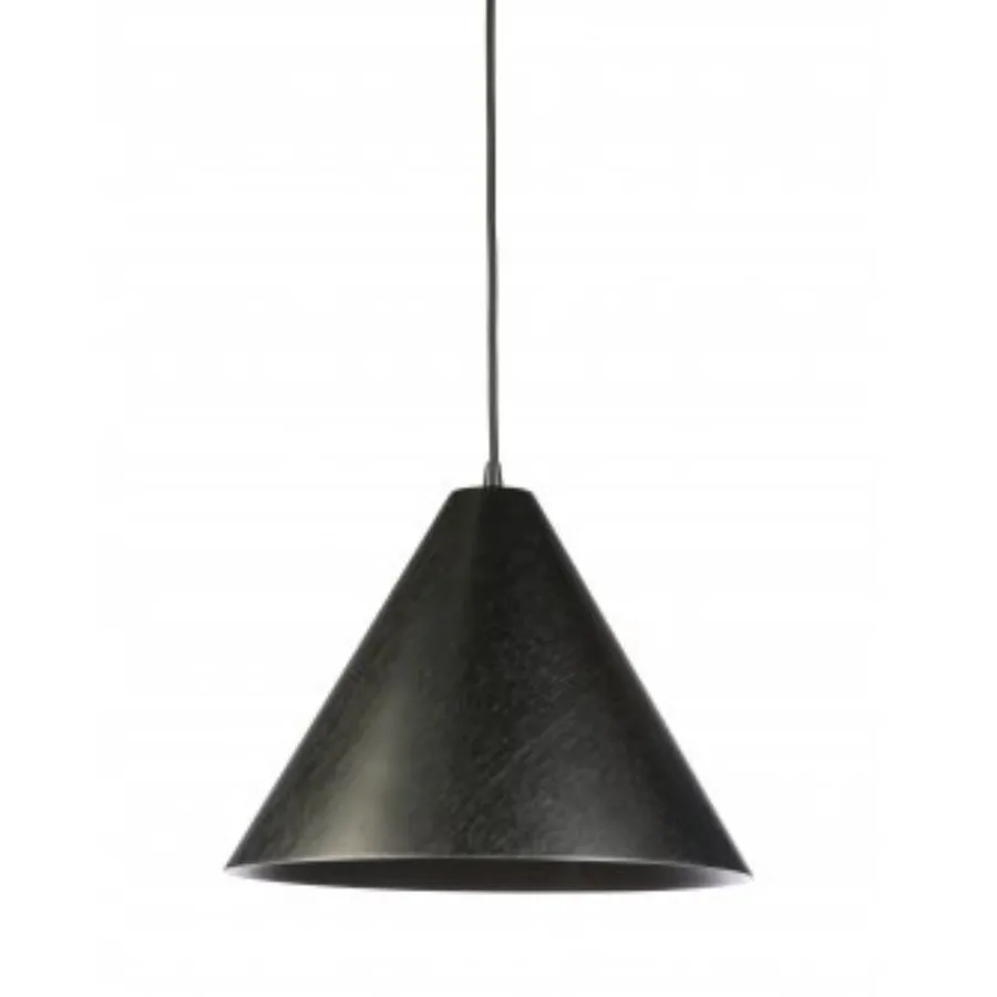 Black Nora Living Kone Pendant Light (E27) Medium