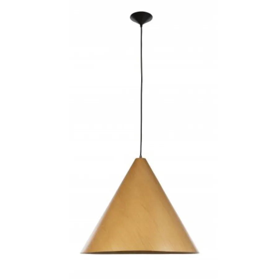 Wood Nora Living Kone Pendant Light (E27) Large