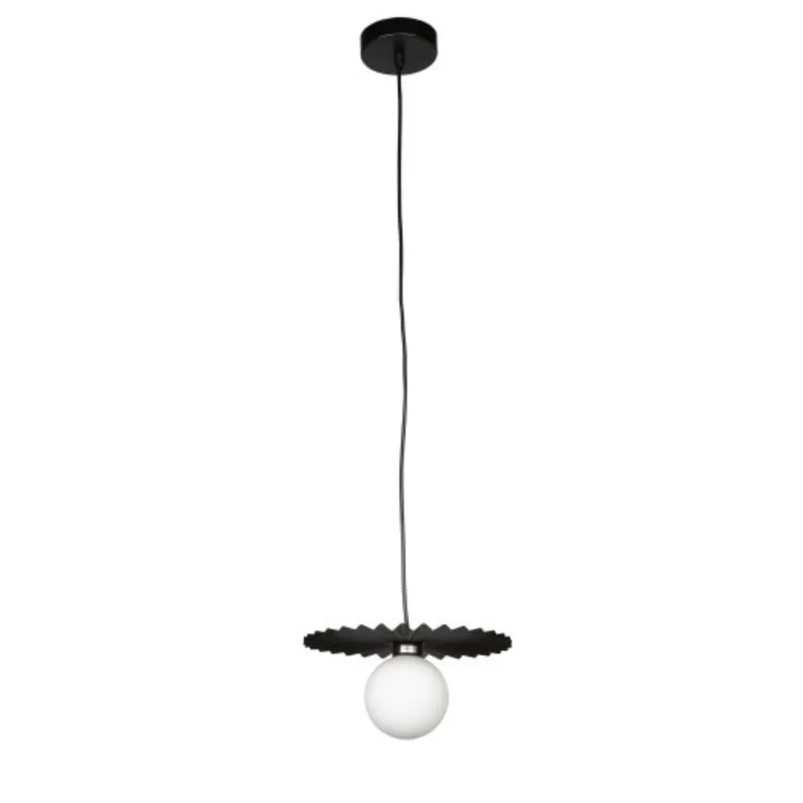 Black Nora Living Volant Pendant Light (G9) Small