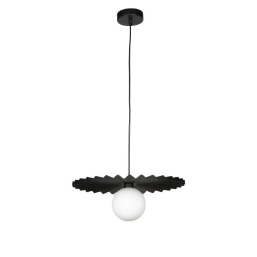 Black Nora Living Volant Pendant Light (G9) Large